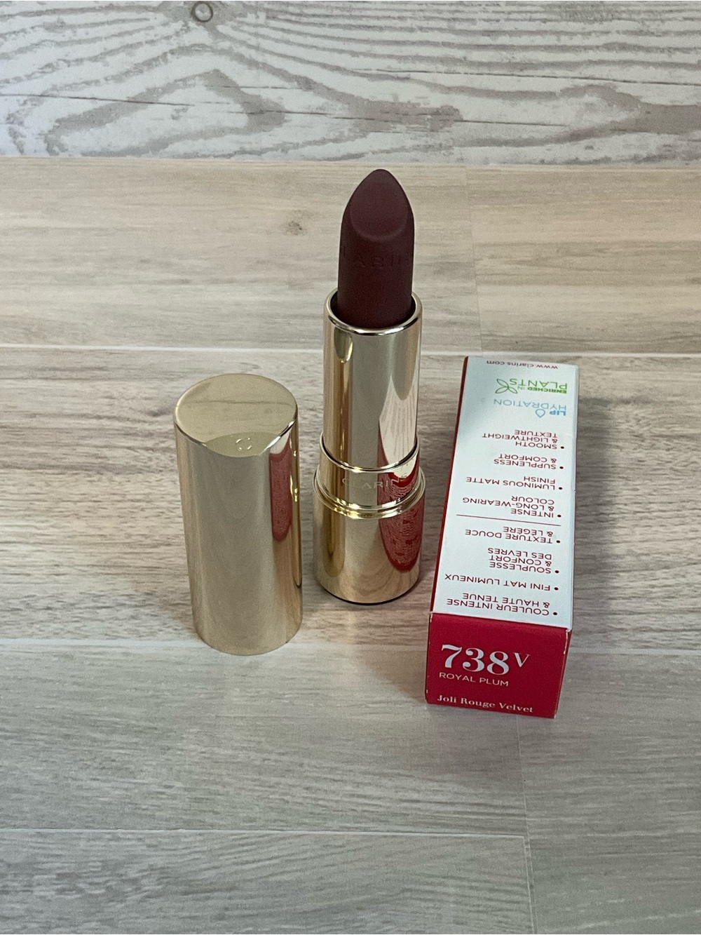Clarins Royal Plum Velvet Lipstick - 738V